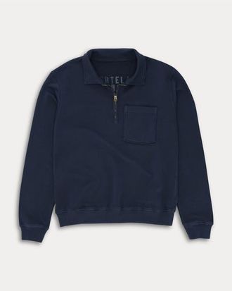 Fortela Cotton Zip-Up Sweatshirt in Navy Blue at Nordstrom, Size Xx-Large Eu