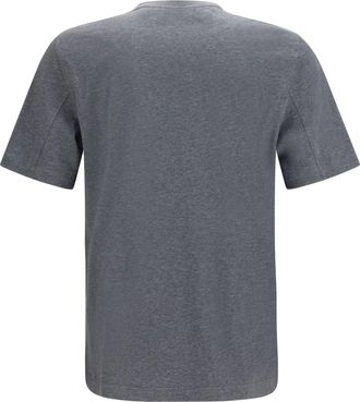 Brunello Cucinelli Mens T-Shirt Printed Cotton Grey T-Shirts And Polos