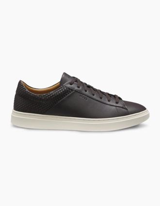 HUGO BOSS Mens BOSS Black Kieran Tenn Iwvpu Trainers 207 Dark Brown - Size: 11