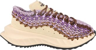 Valentino VLogo Suede Crochet Low-Top Sneakers