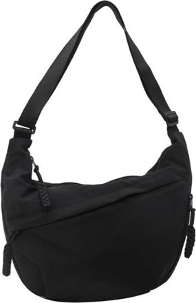 Generic Women Half Moon Bag Large Capacity Simple Tote Bag Shoulder Purse (Black)