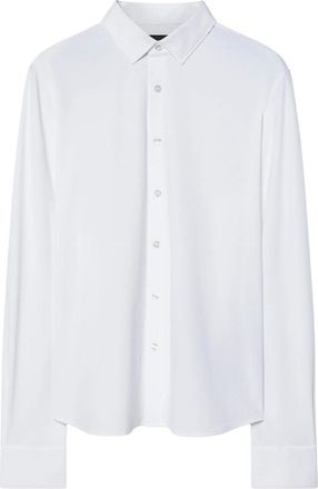 Roberto Ricci Design Mini 3D Regular Open Shirt - Heren - Overhemden - Wit - Maat: 2XL Polyamide
