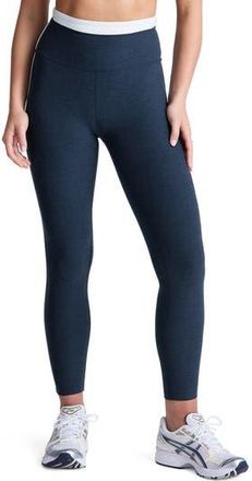 Beyond Yoga Trophy Spacedye High Waist Leggings in Nocturnal Navy/Cloud White at Nordstrom Rack, Size X-Large
