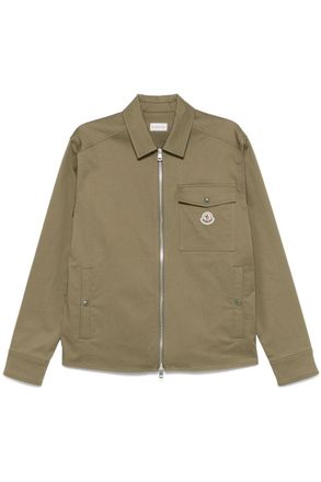 Moncler ARCHIVE LOGO ZIP OVERSHIRT Size: XXL, colour: KHAKI