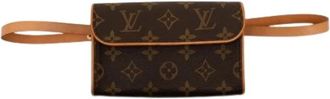 Louis Vuitton Pre-owned Pochette Florentine - Dames - Vintage Heuptassen - Bruin - ONE Size - Leer - Vintage