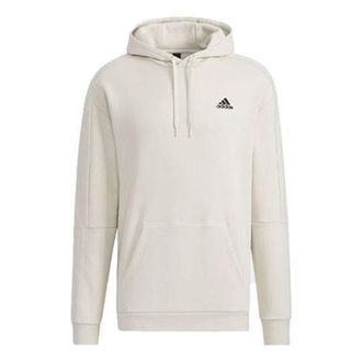 adidas Mens adidas Logo Stay Warm Fleece Lined Sports Pullover Beige HG1841