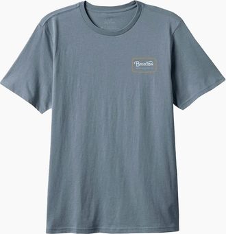Brixton Mens Brixton Washed Copper Grade S/S Standard T-Shirt - Blue - Size: 38