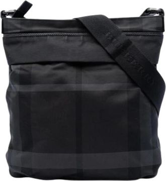 Burberry Pre-owned Crossbody Bag - Dames - Vintage Schoudertas - Grijs - ONE Size - Nylon - Vintage