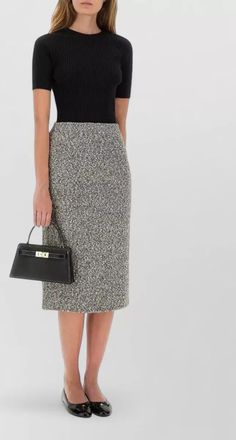 Tory Burch tweed midi pencil skirt