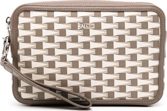Bally Pennant clutch bag - men - Calf Leather/Fabric - OS - Brown