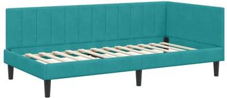 vidaXL Estructura De Cama En Esquina Tuquesa 90 Cm X 190 Cm Terciopelo Vidaxl