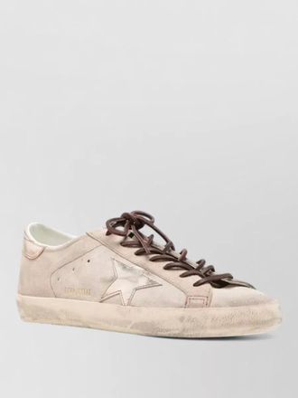 Golden Goose superstar suede lace up shoes star heel