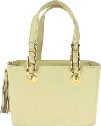 Versace Sunburst Tassel Leather Handbag