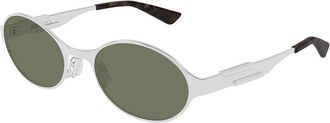 Bottega Veneta BV1456S 002 Mens Sunglasses Silver Size 55