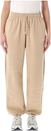 Nike Phoenix Fleece Pant - Dames - Trainingsbroeken - Beige - M - Katoen - Fitness