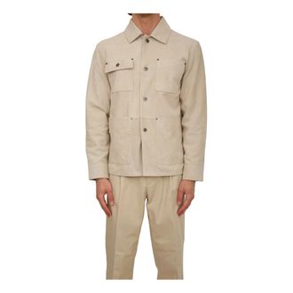 Paolo Pecora Jassen, Heren, Beige, 3Xl, Leer, Giubbotto Pelle