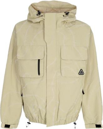 HUF Nylonjas met verstelbare capuchon - Heren - Zomerjassen - Beige - XL - Nylon - Jassen