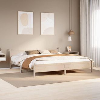 Berkfield Home Bed Frame without Mattress 180x200 cm Super King Solid Wood Pine in Brown