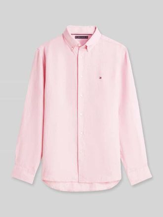 Tommy Hilfiger Regular Fit Freizeithemd aus reinem Leinen in Rosa, Gr&ouml;&szlig;e XXL