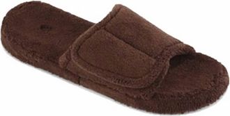 Acorn Mens Spa Slide Slippers In Chocolate