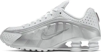 Nike Womens Shox R4 Shoes in White | AR3565-101