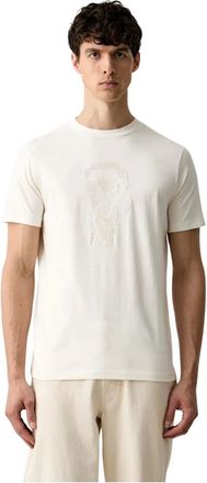 Karl Lagerfeld Heren, Tops, Beige, Maat: 2XL Katoen