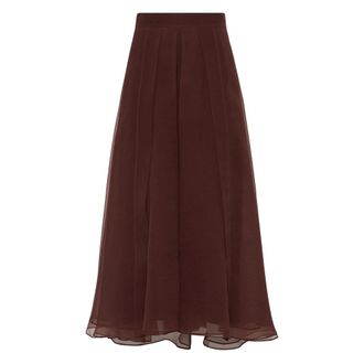 Brunello Cucinelli Silk Maxi Skirt