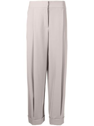 Emporio Armani Pantaloni dritti con pieghe - Toni neutri