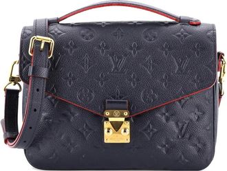 Louis Vuitton Borsa a mano Metis in pelle Empreinte con monogramma e tracolla - Blu