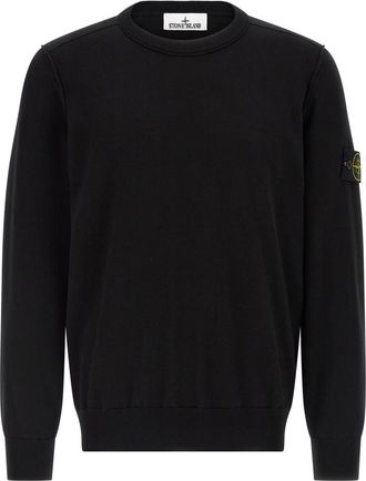 Stone Island Black Crew-Neck Sweater