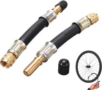 OEM Extensi&oacute;n De V&aacute;lvula De Neum&aacute;tico - Adaptador Extensor De V&aacute;lvula - Para Inflar Neum&aacute;ticos - Eje De Goma Flexible - 100 Mm