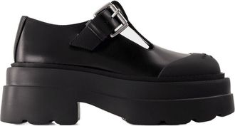 Alexander Wang Womens Tova Mary Jane Loafer Black Calfskin