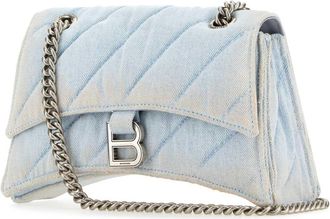 Balenciaga Womens Shoulder Bag Blue Fabric