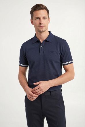 Joop Poloshirt JOOP JEANS Amare, Herren, Gr. XXL, dunkelblau, Piqu&eacute;, Obermaterial: 98% Baumwolle, 2% Elasthan, normal, B&uuml;ndchen, Shirts Poloshirt, modern f