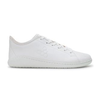 Vivobarefoot Geo Court III Leather Womens Low Top Trainers - UK 5 - US 7.5 Women - EU 38 - Bright White - Size:UK 5