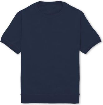 Fortela Ohio Brushed Jersey Short Sleeve Sweatshirt in Navy Blue at Nordstrom, Size Small Eu