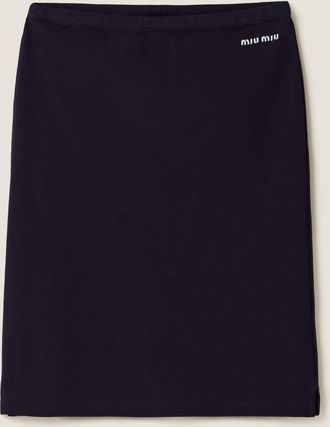 Miu Miu Cotton piqué skirt