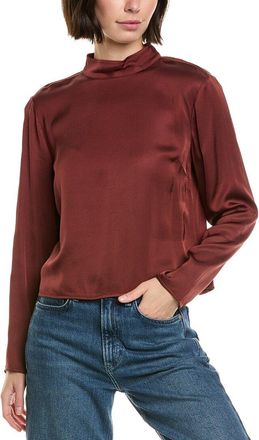 Bella Dahl Mock Neck Button Back Top