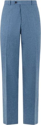 Brooks Brothers Tropical Virgin Wool Broeken - Heren - Nette broeken - Blauw - W30 - Katoen - Broeken