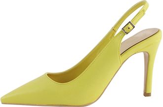 Generic On Shoes Women States Pointed Head Back Hollow High Heels Shallow Mouth with A Buckle Girl High Heel Sandals Female Purple Shoes Women Low Heels (Yell