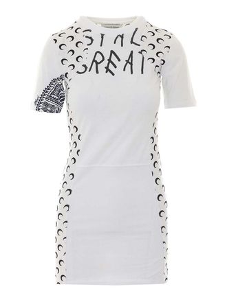 Marine Serre white mini dress