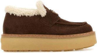 Prada Brown Suede Loafers