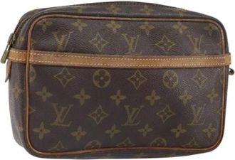 Louis Vuitton Pre-owned Clutches, female, Brown, Size: ONE SIZE Pre-owned Canvas Clutch