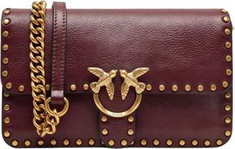 Pinko Love One Slouchy MN Studs - Bags - Mujer - Rojo - ONE SIZE