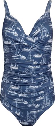 Weird Fish Dames Penelope Gedrukt Eénstuk Badpak (Ensign Blauw)