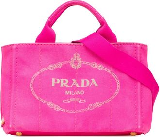 Prada Pre-owned Prada Small Canvas Canapa Logo Satchel Ladies 586N3TC014IL7XKY