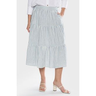 Matty M Emory Tiered Skirt in Denim at Nordstrom, Size X-Small