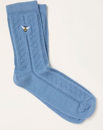 Fat Face FatFace Blue Bee Pointelle Socks