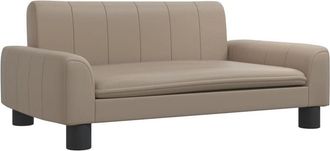 vidaXL Sof&aacute; para ni&ntilde;os de cuero sint&eacute;tico capuchino 70x45x30 cm Vidaxl
