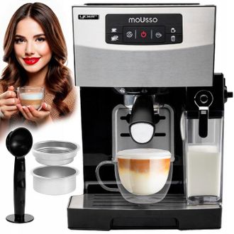 OEM Cafetera Autom&aacute;tica De Presi&oacute;n Yoer Inox De 20 Bares + Espumador De Leche